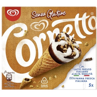 ALGIDA CORNETTO S/GLUT 5X75G